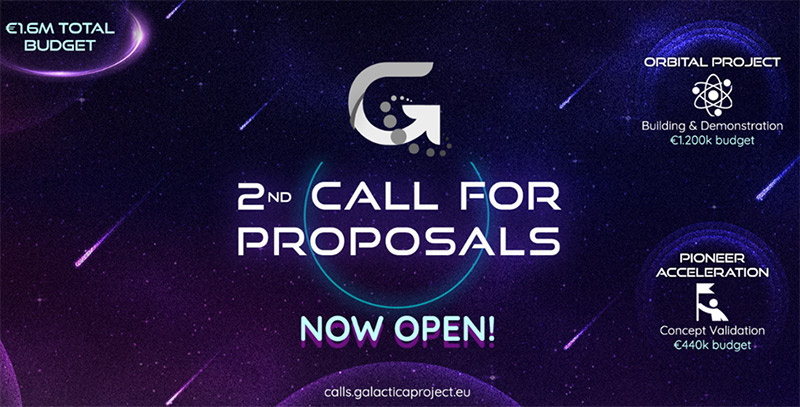 GALACTICA second call for proposals is now open with 1.64 M€ to support new value chains of European innovative SMEs