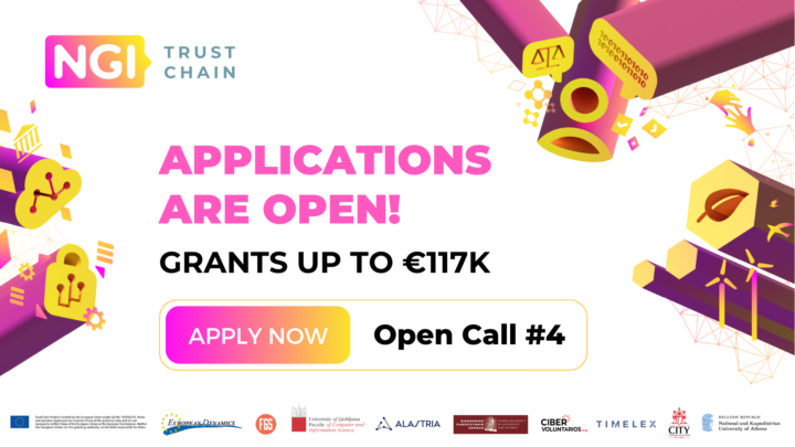 TrustChain Open Call #4 – €1.989.000,00 to support up to 17 projects along with free coaching and access to infrastructure